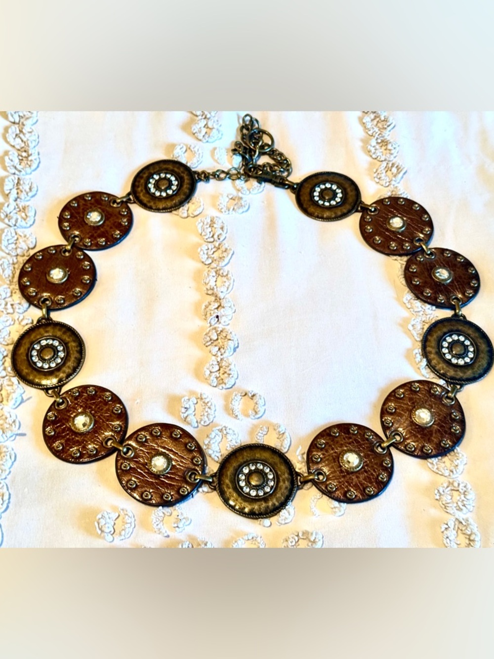 boho medallion concho western circle belt - Picture 2 of 9